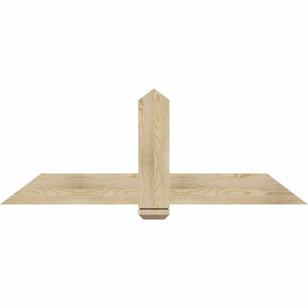 Ekena Millwork Eugene Rough Sawn Timber Gable Bracket, Douglas Fir, 60"W x 22"H x 2"D x 6"F, 9/12 Pitch GBW060X22X0206EUG00RDF